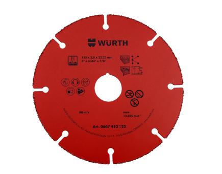 Würth Trennscheibe Hartmetall bestückt TSHB 2,0 D125 mm