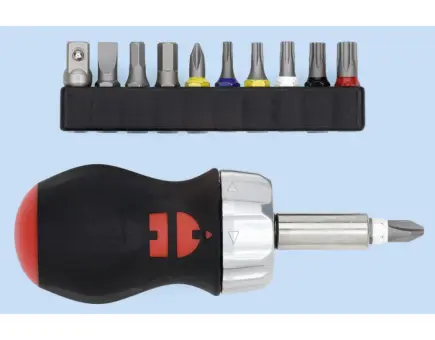 Würth Schraubendreher Ratsche Mini 12-teilig 6,35 mm 
