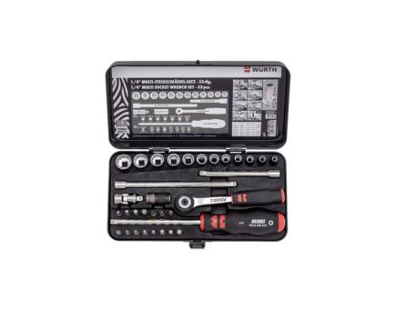 Würth 1/4 Zoll Multi-Steckschlüssel-Sortiment 33-teilig MULTI 