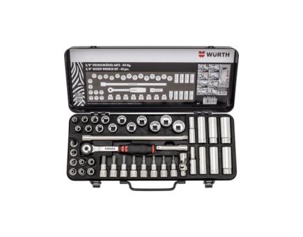 Würth 3/8 Zoll Steckschlüssel-Sortiment 42-teilig KURZ
