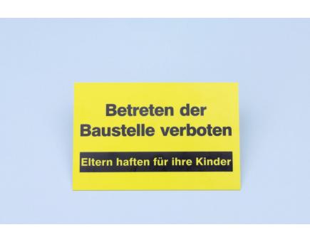 Würth Betreten der Baustelle verboten (Text) GELB/SCHWARZ