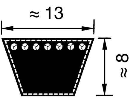 Optibelt klassische Keilriemen A 26 1/2 136707700 