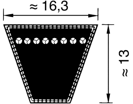 Optibelt Schmalkeilriemen SPB20607700 