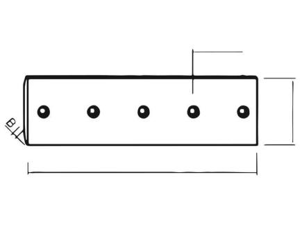Planiermesser passend für CAT | 1152 x 200 x 20 mm | 7 Bohrlöchern | Vgl.-Nr. 3G4282 