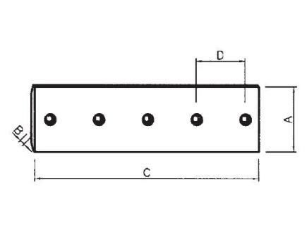 Planiermesser passend für Liebherr | 600 x 200 x 20 mm | 4 Bohrlöchern | Vgl.-Nr. 9033804 