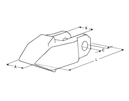 Ausgleichblech für Brechzahn Länge 108 mm 