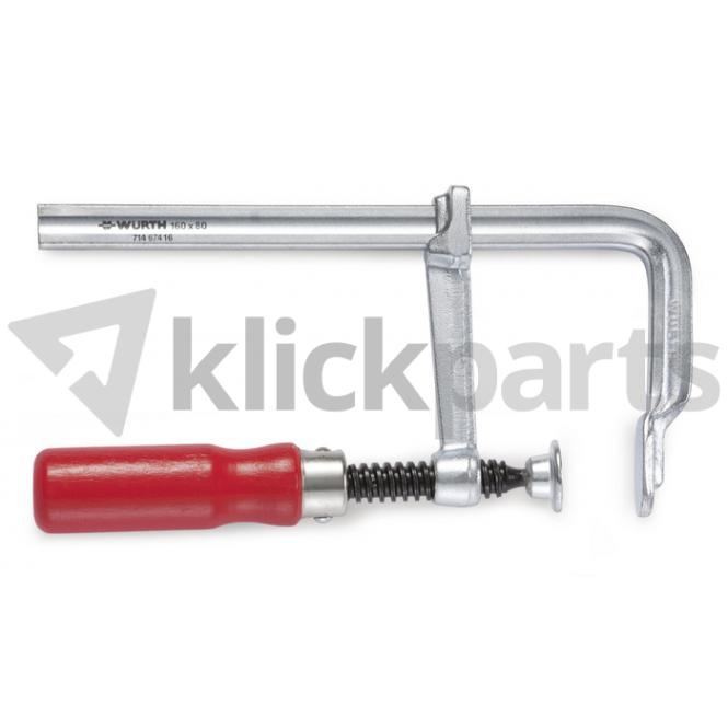 Würth 160x80mm Ganzstahl-Schraubzwinge mit Holzgriff Würth 160x80mm Ganzstahl-Schraubzwinge mit Holzgriff