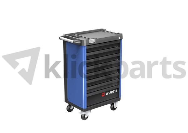 Würth Workshop trolley BASIC 8.4 RAL 5010 Gentian blue with 8 drawers  purchase online \u003e\u003e klickparts.com